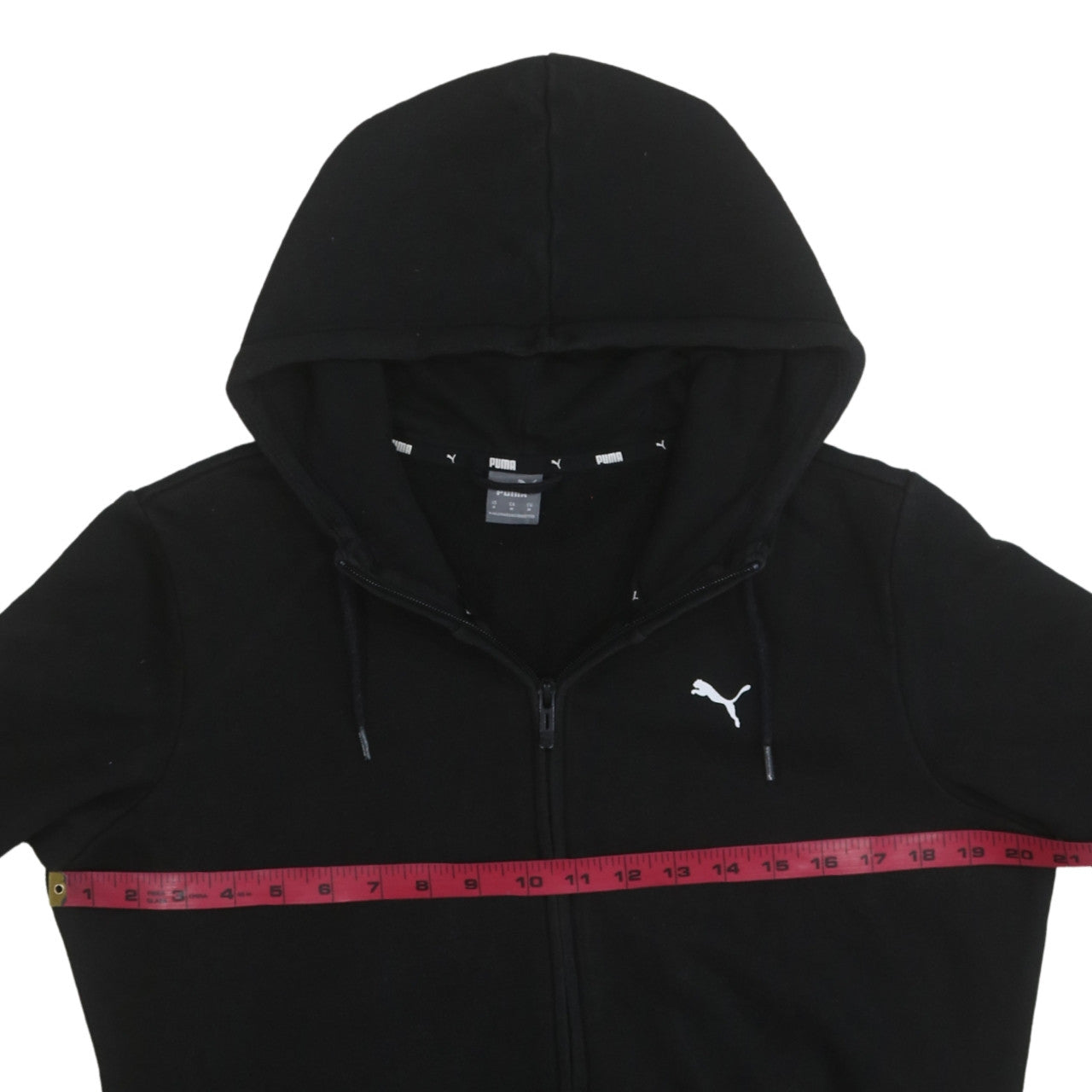 Puma Men’s Black Full Zip Hoodie Medium Fleece Sportswear