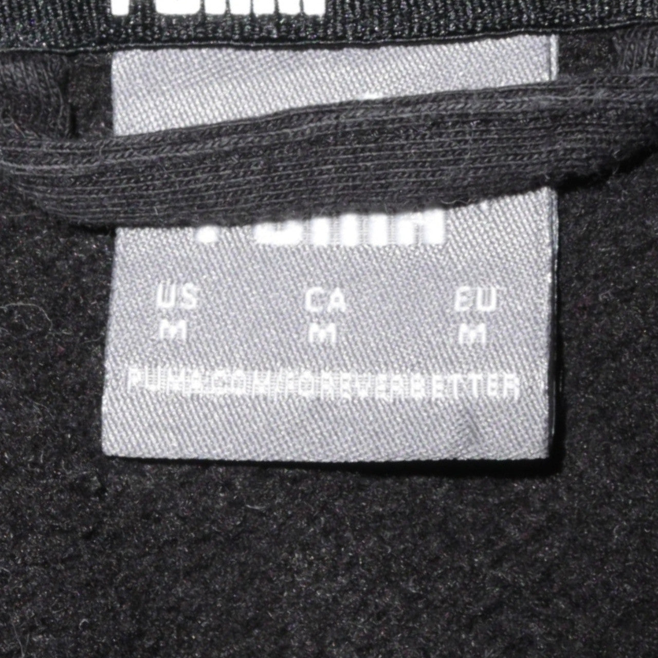 Puma Men’s Black Full Zip Hoodie Medium Fleece Sportswear