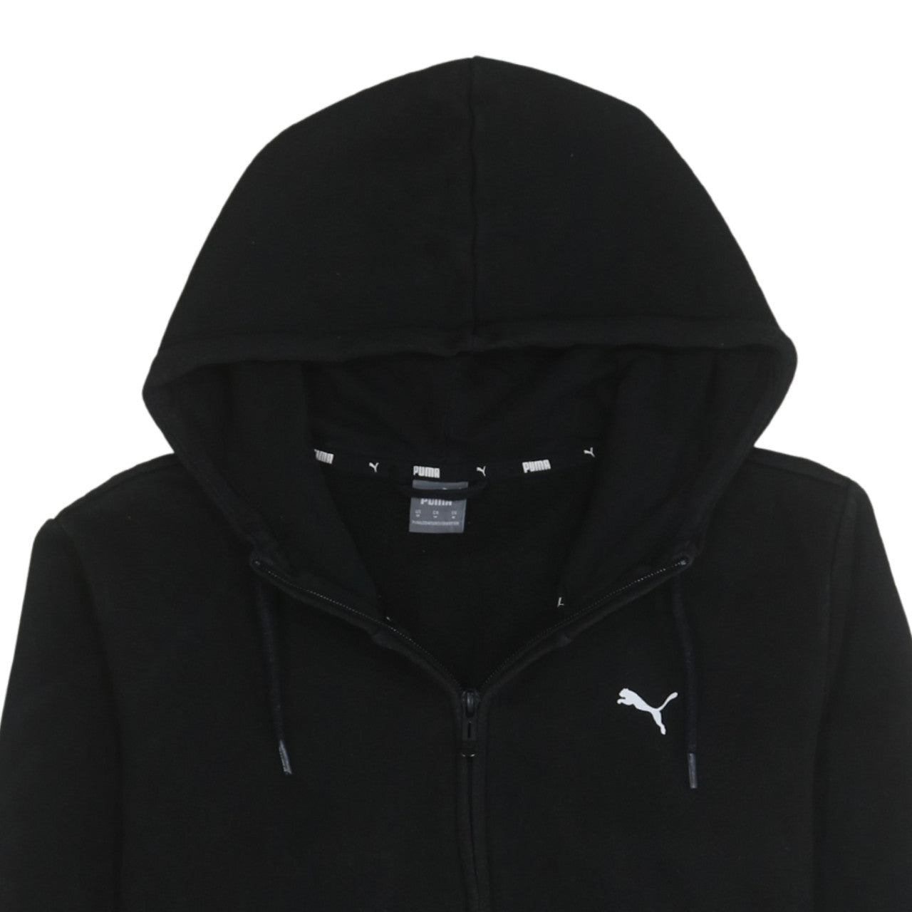 Puma Men’s Black Full Zip Hoodie Medium Fleece Sportswear