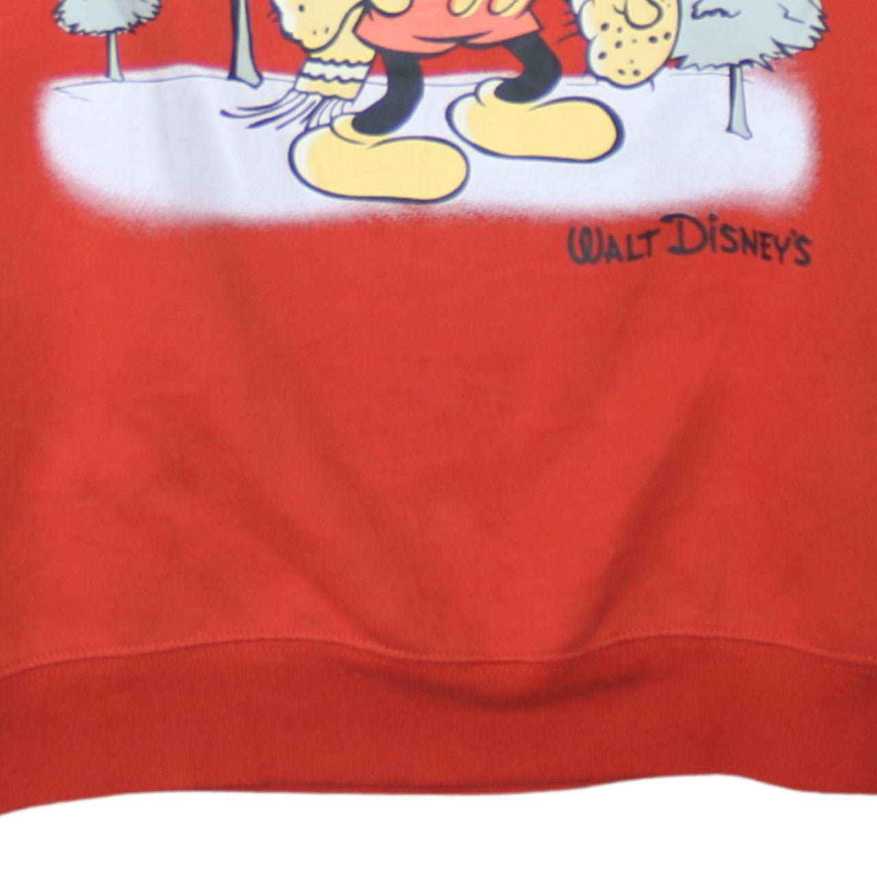 Primark Disney Women's Red Mickey Mouse Christmas Sweatshirt XS