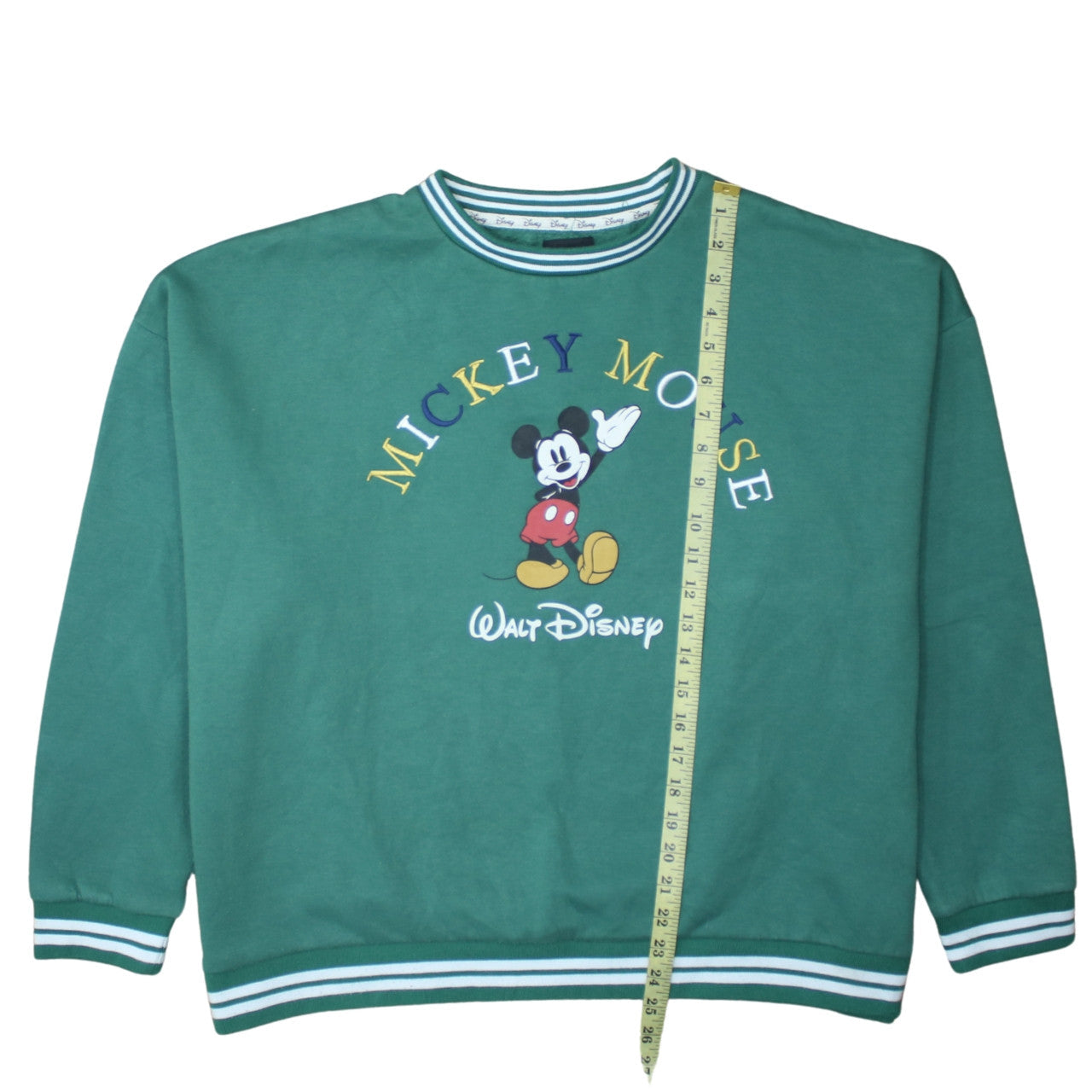 Disney Primark Women Green Mickey Mouse Sweatshirt XL Relaxed Fit