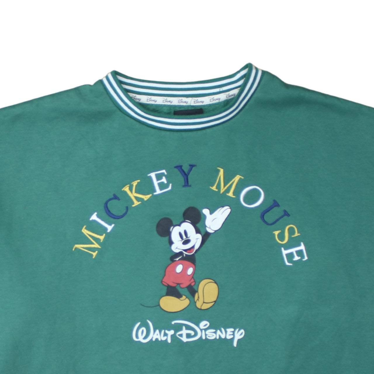 Disney Primark Women Green Mickey Mouse Sweatshirt XL Relaxed Fit