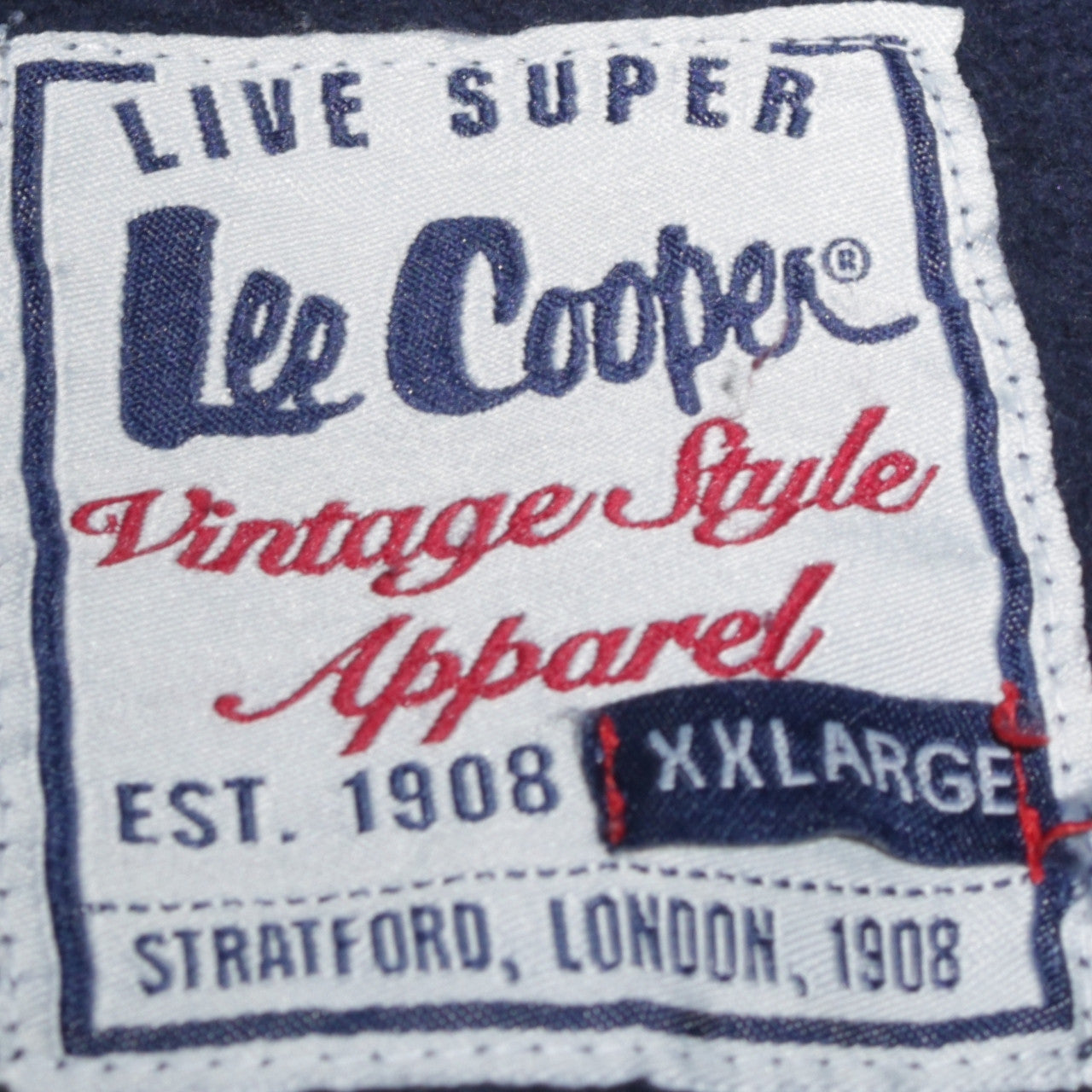 Lee Cooper Men's Blue XL Pullover Hoodie Vintage Style
