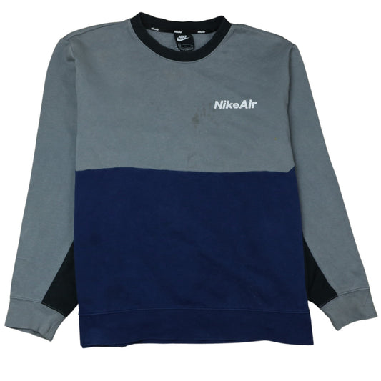 Nike Air Men's Grey 2XL Pullover Sweatshirt Crew Neck Fleece