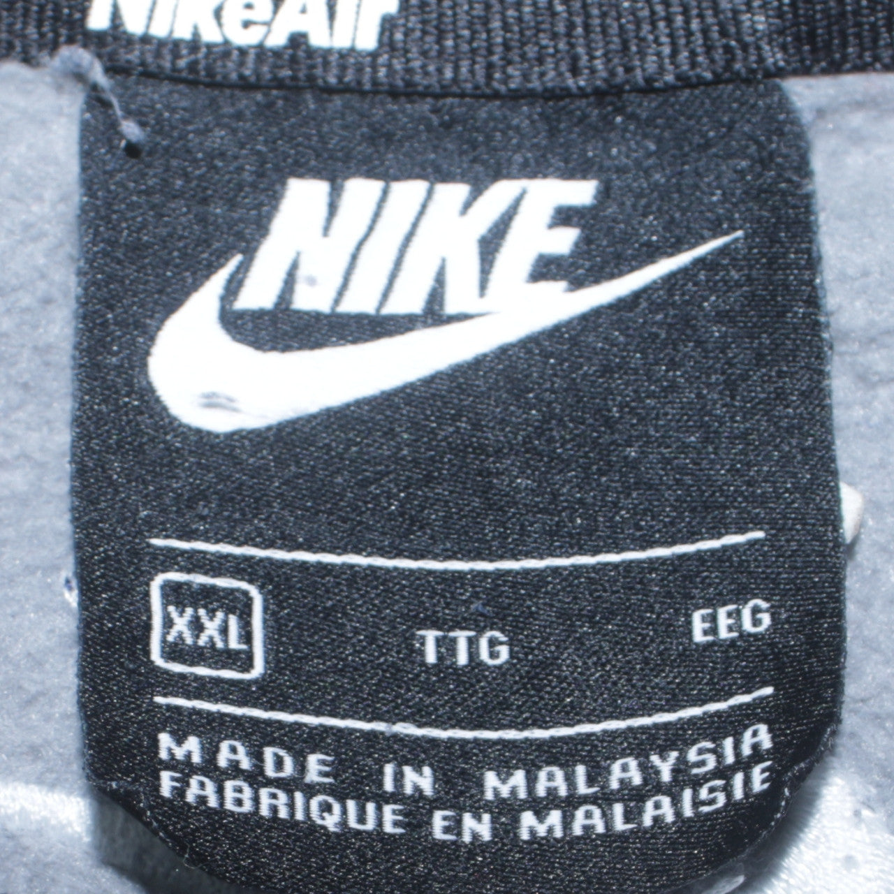 Nike Air Men's Grey 2XL Pullover Sweatshirt Crew Neck Fleece