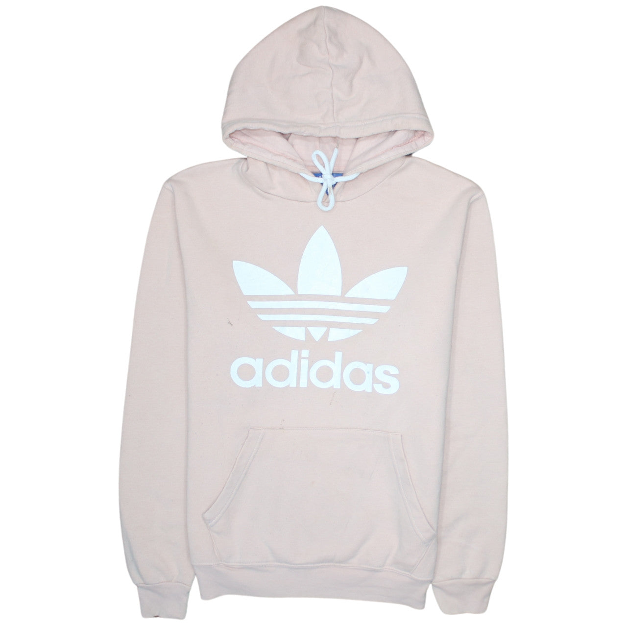 Adidas Men's Pink Pullover Hoodie Size M Graphic Logo Sweatshirt