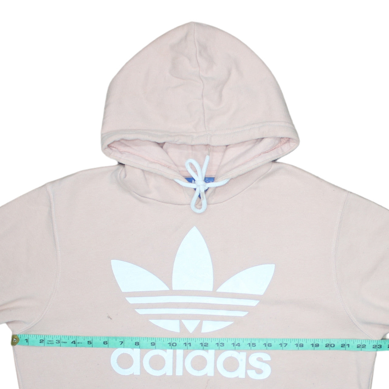 Adidas Men's Pink Pullover Hoodie Size M Graphic Logo Sweatshirt