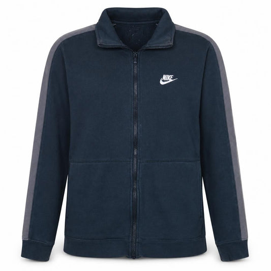 Nike Men's Blue Track Jacket L Full Zip Fleece Athletic Sportswear