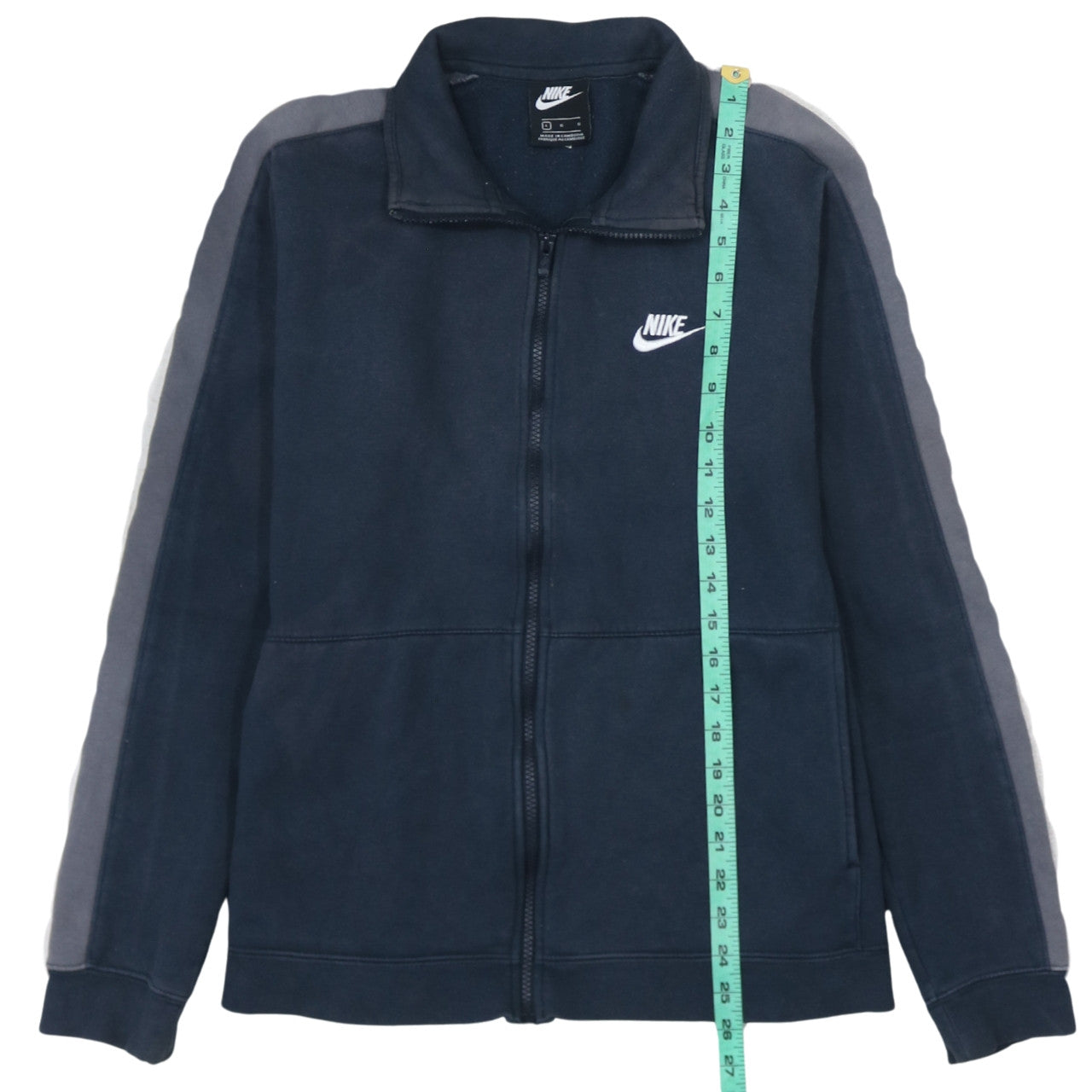 Nike Men's Blue Track Jacket L Full Zip Fleece Athletic Sportswear