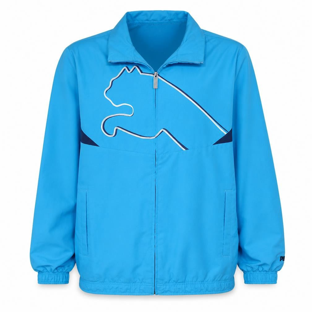 Puma Mens Blue Polyester Windbreaker Jacket L Sports Casual