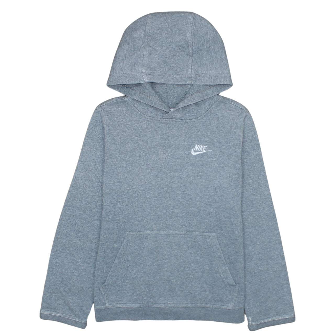 Nike Boys Grey Hoodie L 147-158cm Pullover Fleece Kangaroo Pocket