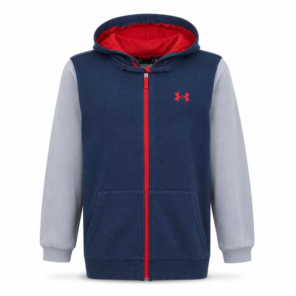 Under Armour Men Blue Full Zip Hoodie S Sports Training Fleece