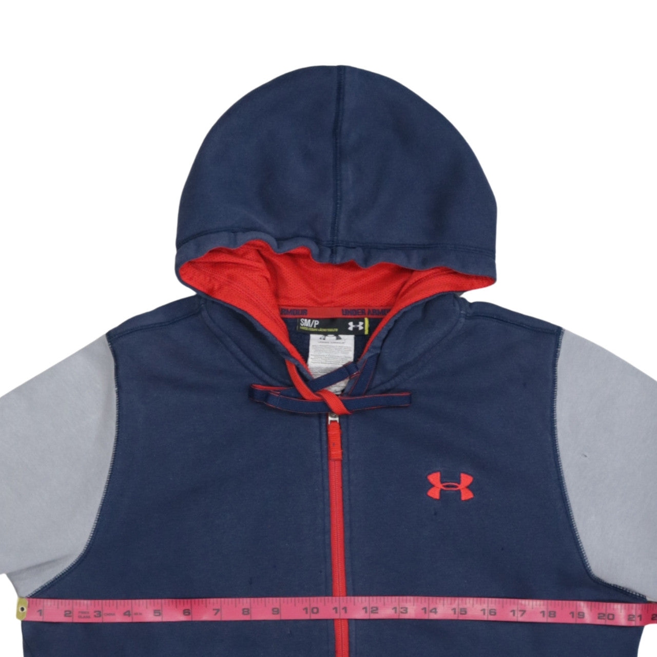 Under Armour Men Blue Full Zip Hoodie S Sports Training Fleece