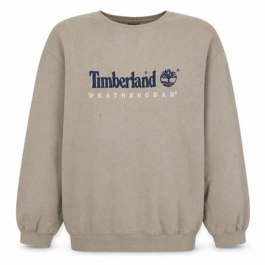 Timberland Mens Beige L Pullover Sweatshirt Outdoor Crew Neck
