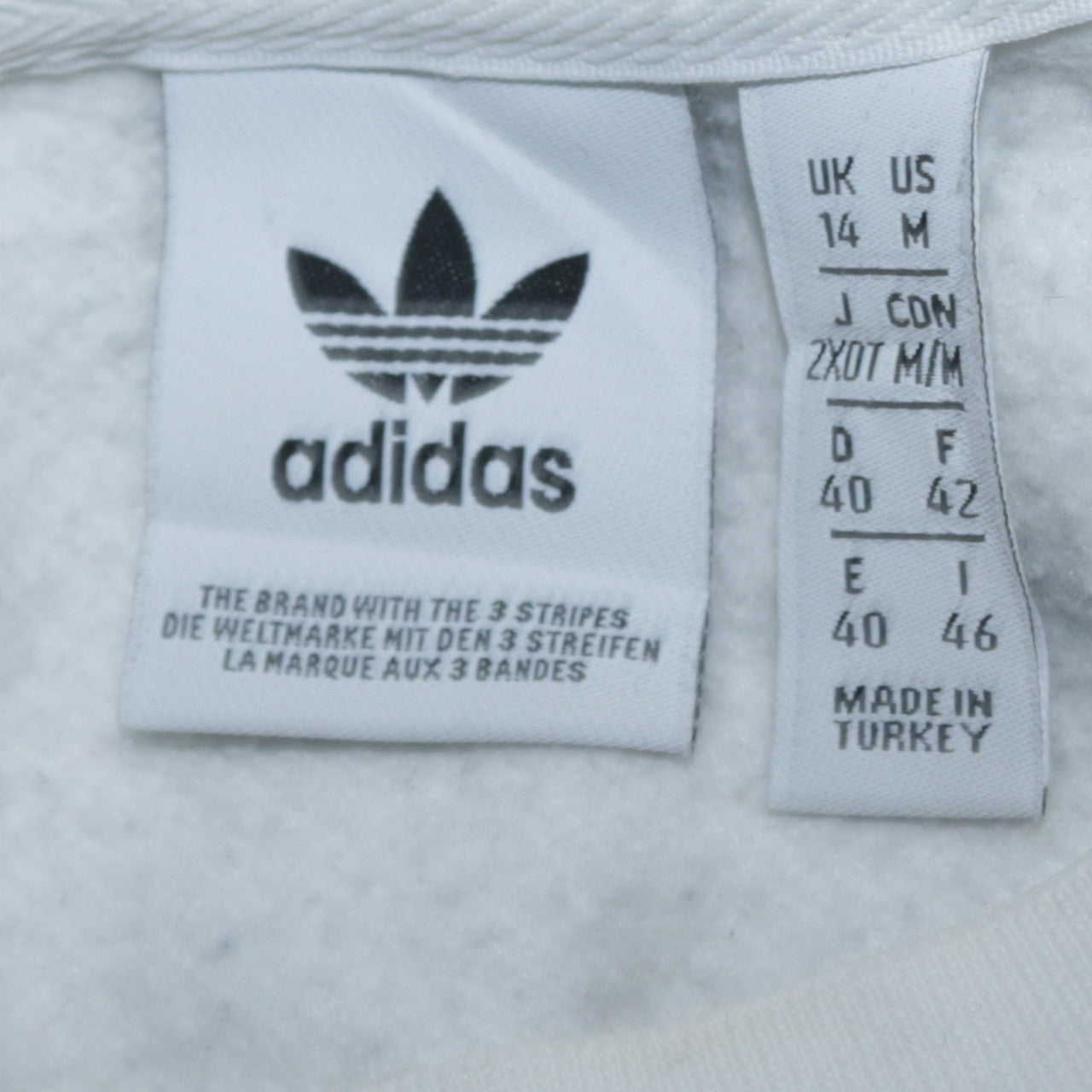 Adidas Women White Crew Neck Pullover Sweatshirt Size 14