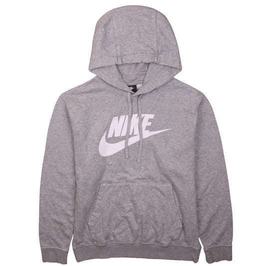 Nike Men's Grey Pullover Hoodie Medium Logo Fleece Sweatshirt