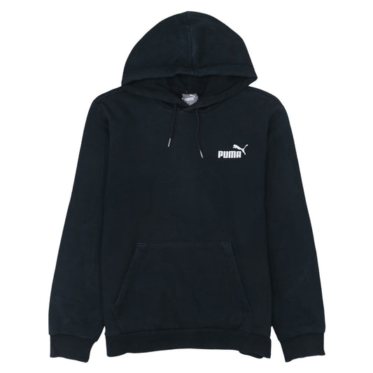 Puma Men's Black Pullover Hoodie Size S Logo Fleece Sweatshirt