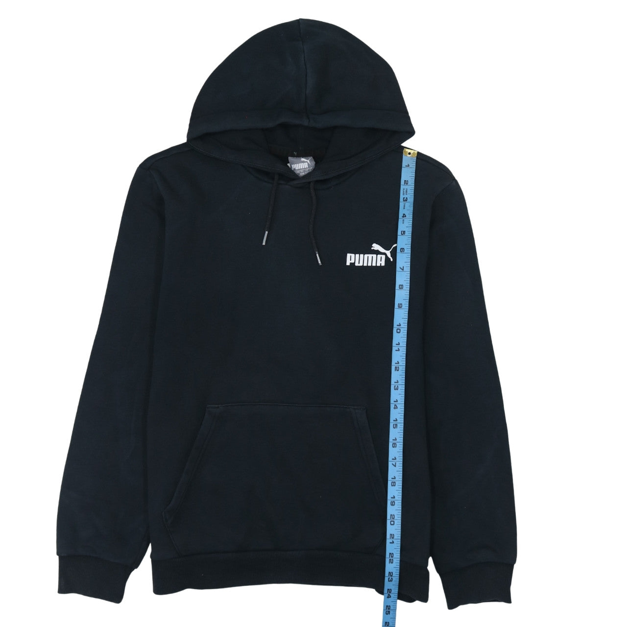 Puma Men's Black Pullover Hoodie Size S Logo Fleece Sweatshirt
