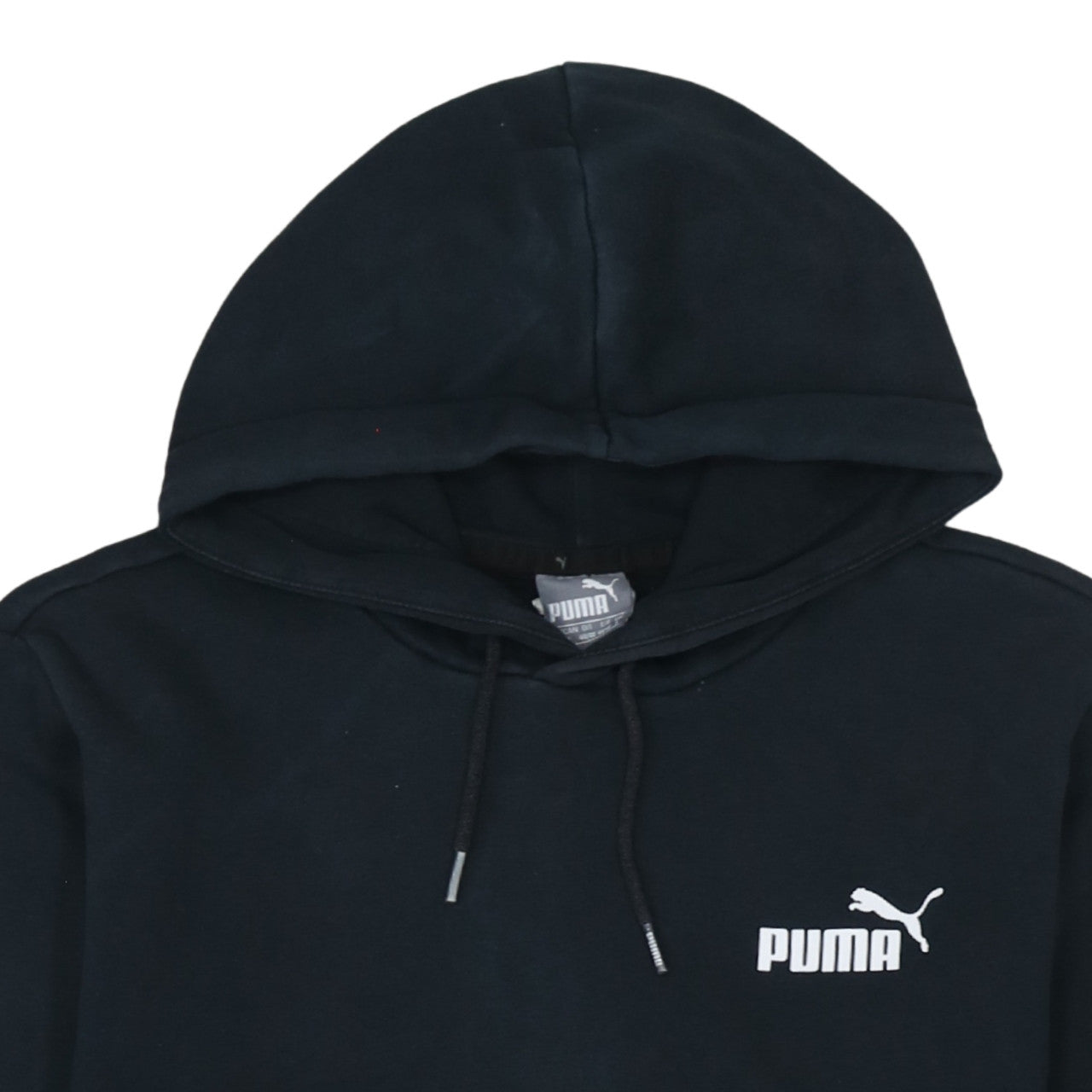 Puma Men's Black Pullover Hoodie Size S Logo Fleece Sweatshirt