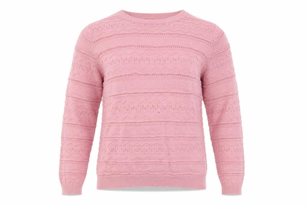 Isle Essentials Women’s Pink Knit Pullover Jumper Size S 10-12
