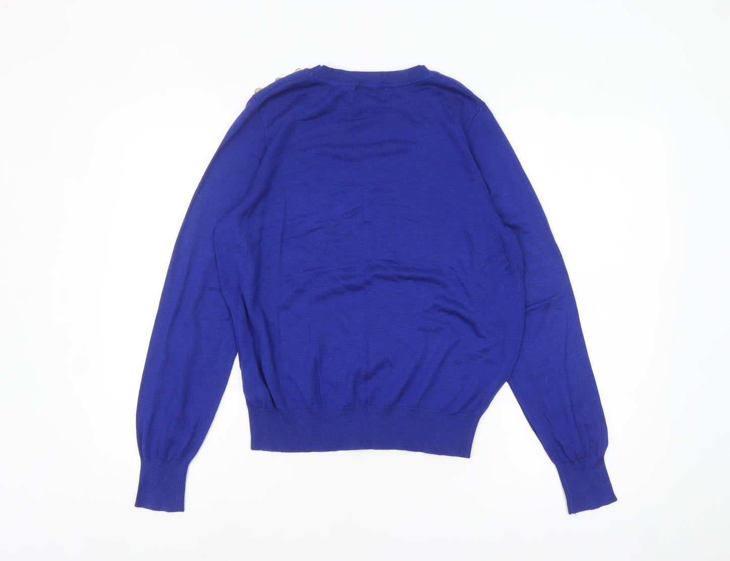 Next Women Blue Crew Neck Long Sleeve Pullover Jumper Size 12