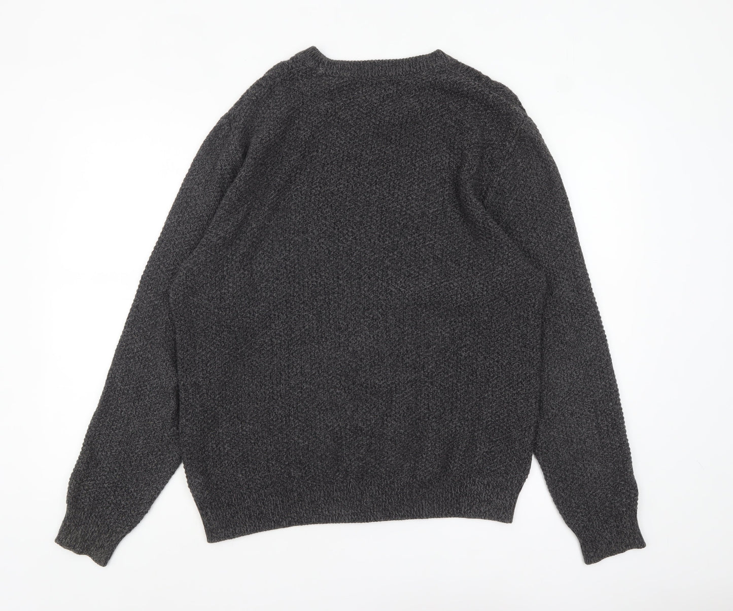 Next Men's Grey Cable Knit Crew Neck Jumper Size L