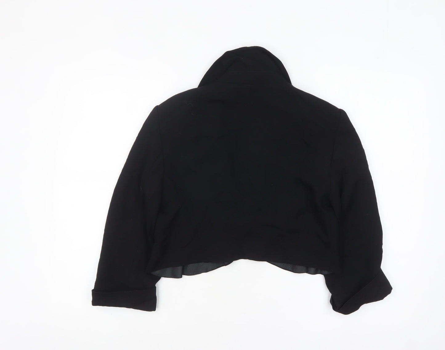 Marks and Spencer Per Una Women's Black Cropped Tuxedo Blazer Size 12