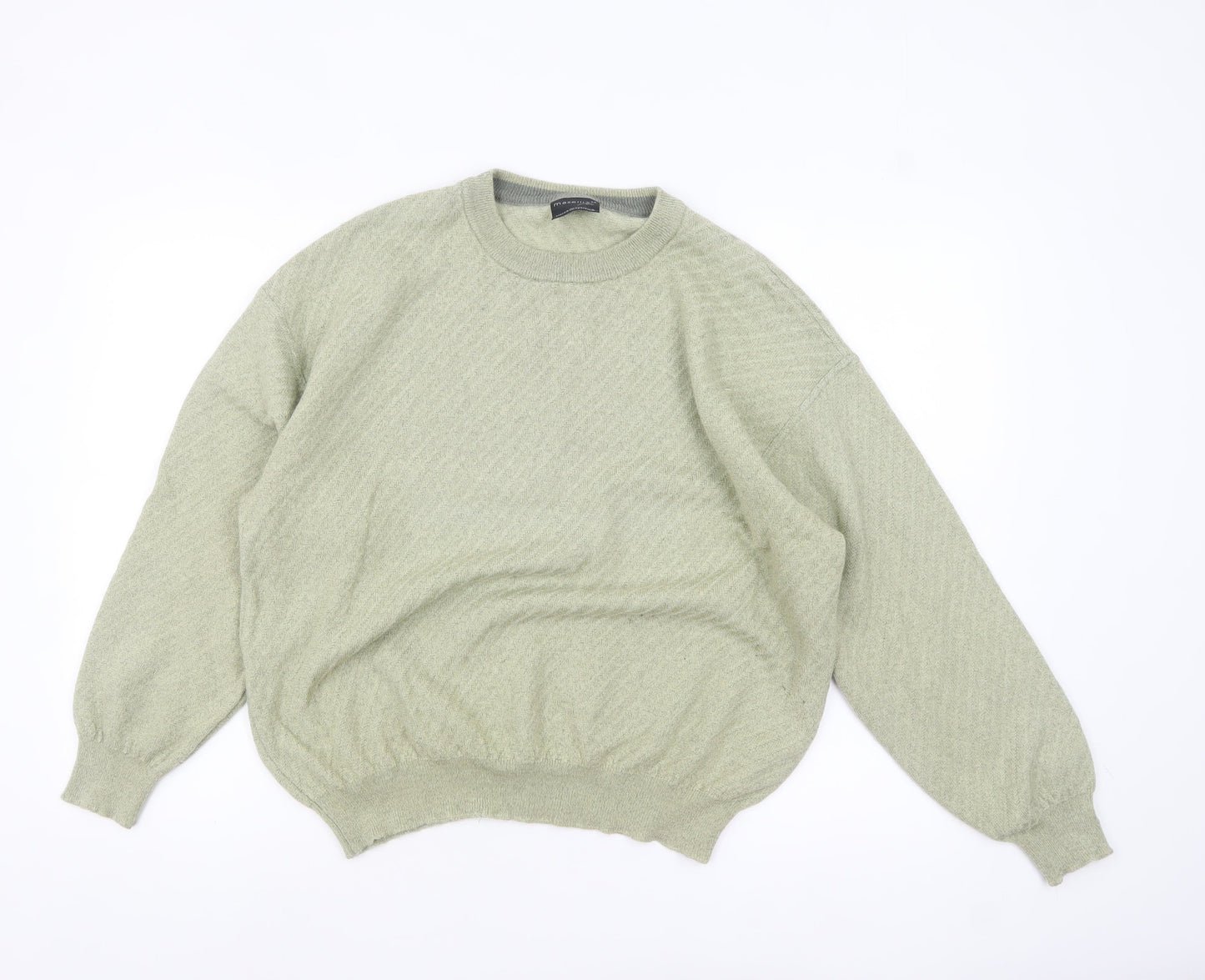 Maselli Womens Green Wool Blend Pullover Jumper Size 20