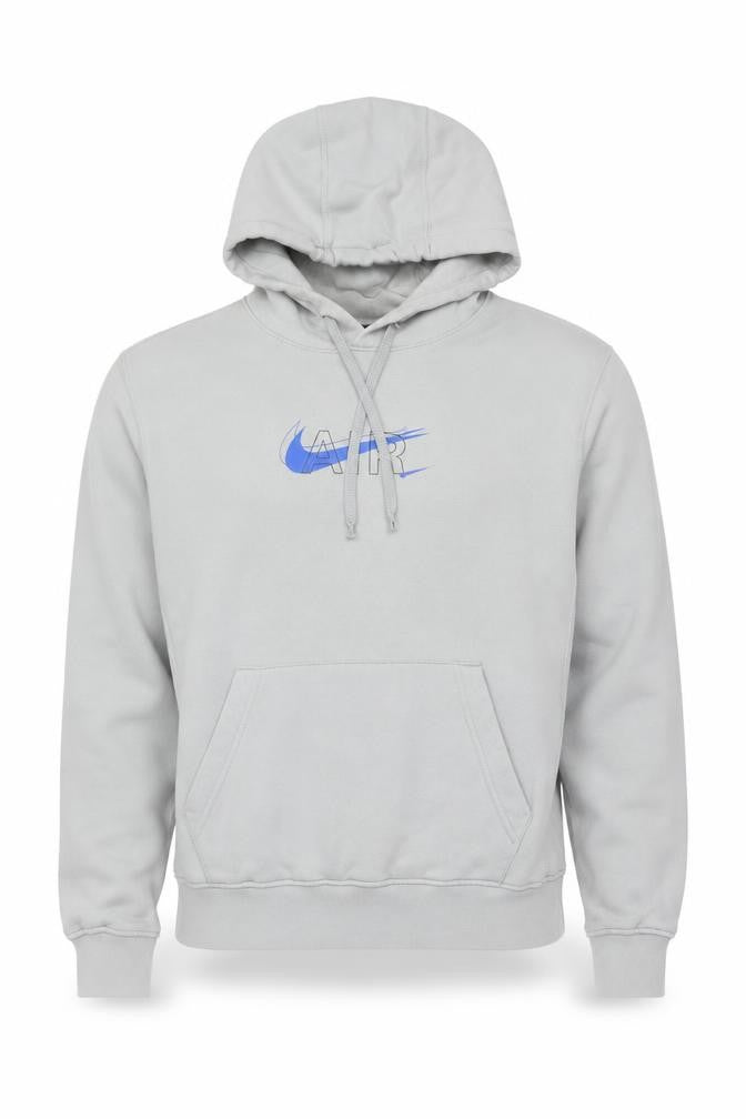 Nike Men's Grey Pullover Hoodie Small Sports Fleece Logo Jumper