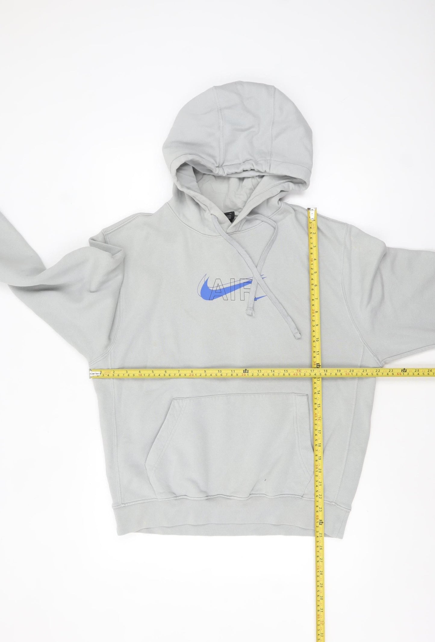 Nike Men's Grey Pullover Hoodie Small Sports Fleece Logo Jumper