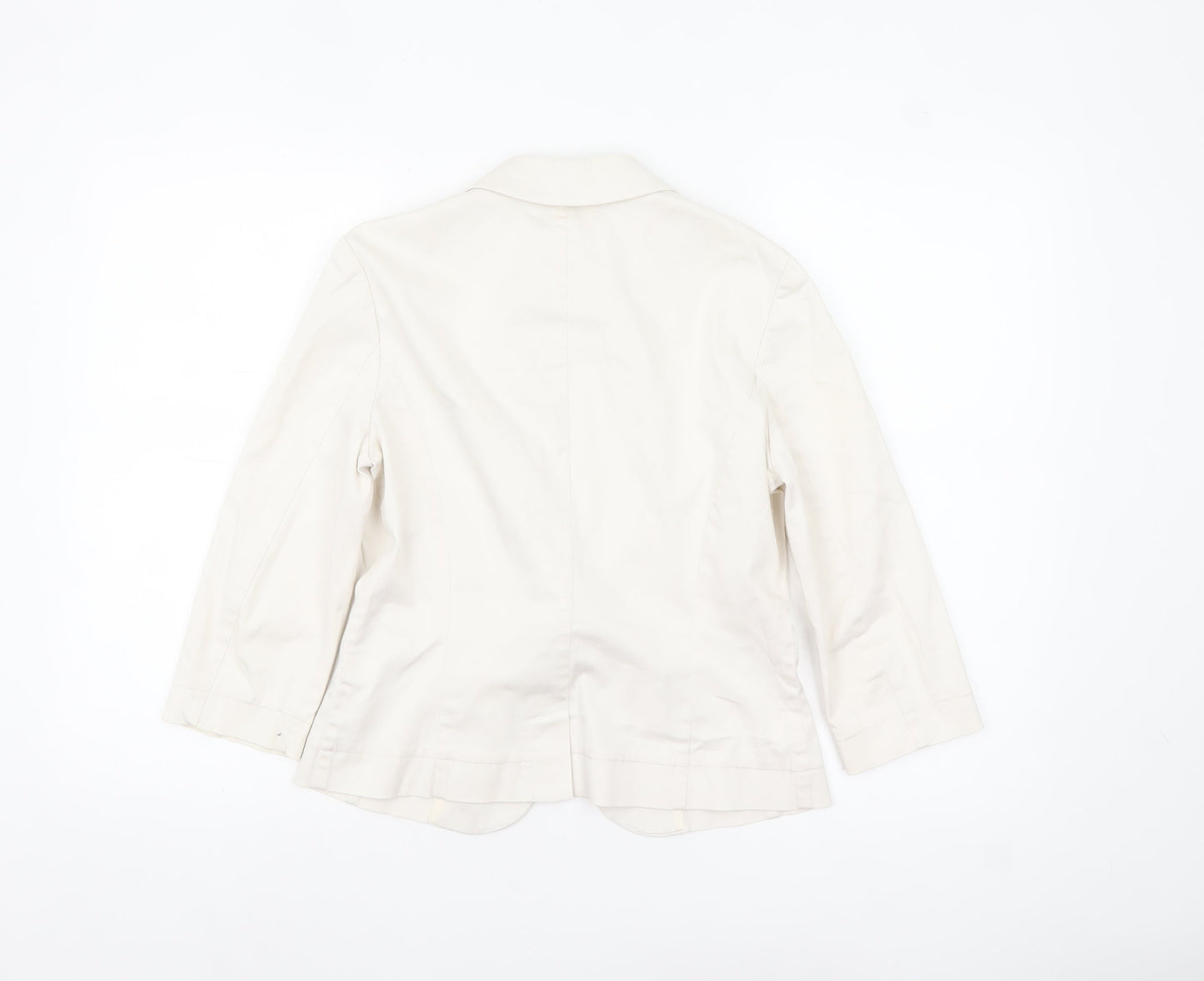 Marks and Spencer Women’s Ivory Blazer Jacket Size 8 Regular Fit