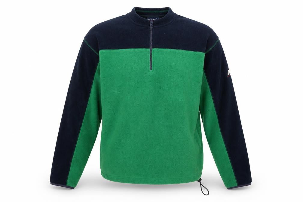 Atlantic Sport Men's Green Fleece 1/4 Zip Pullover Sweatshirt M