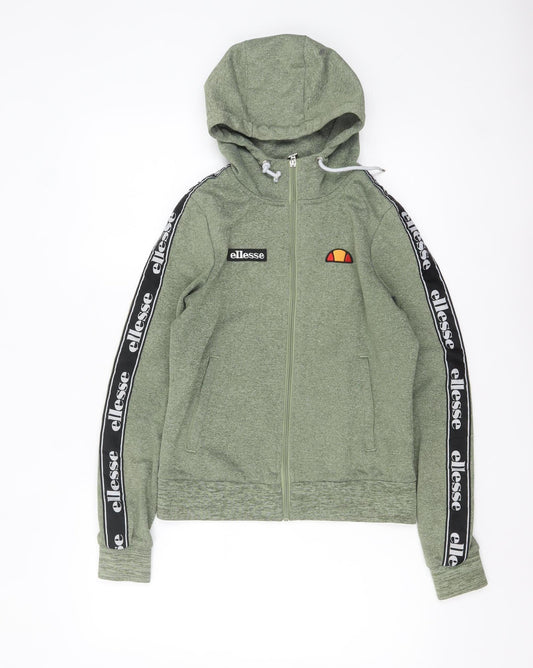 Ellesse Women’s Green Full Zip Logo Hoodie Size 8 Regular Fit