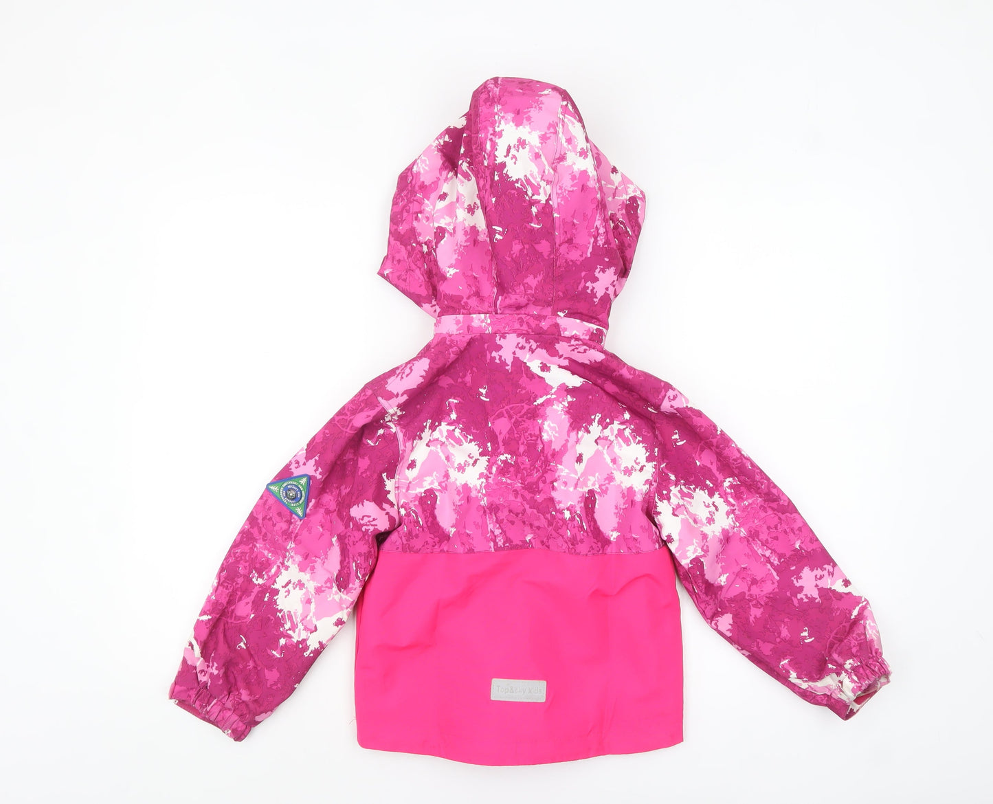 Top&Sky Kids Girls Pink Camouflage Hooded Waterproof Rain Jacket 4-5 Years