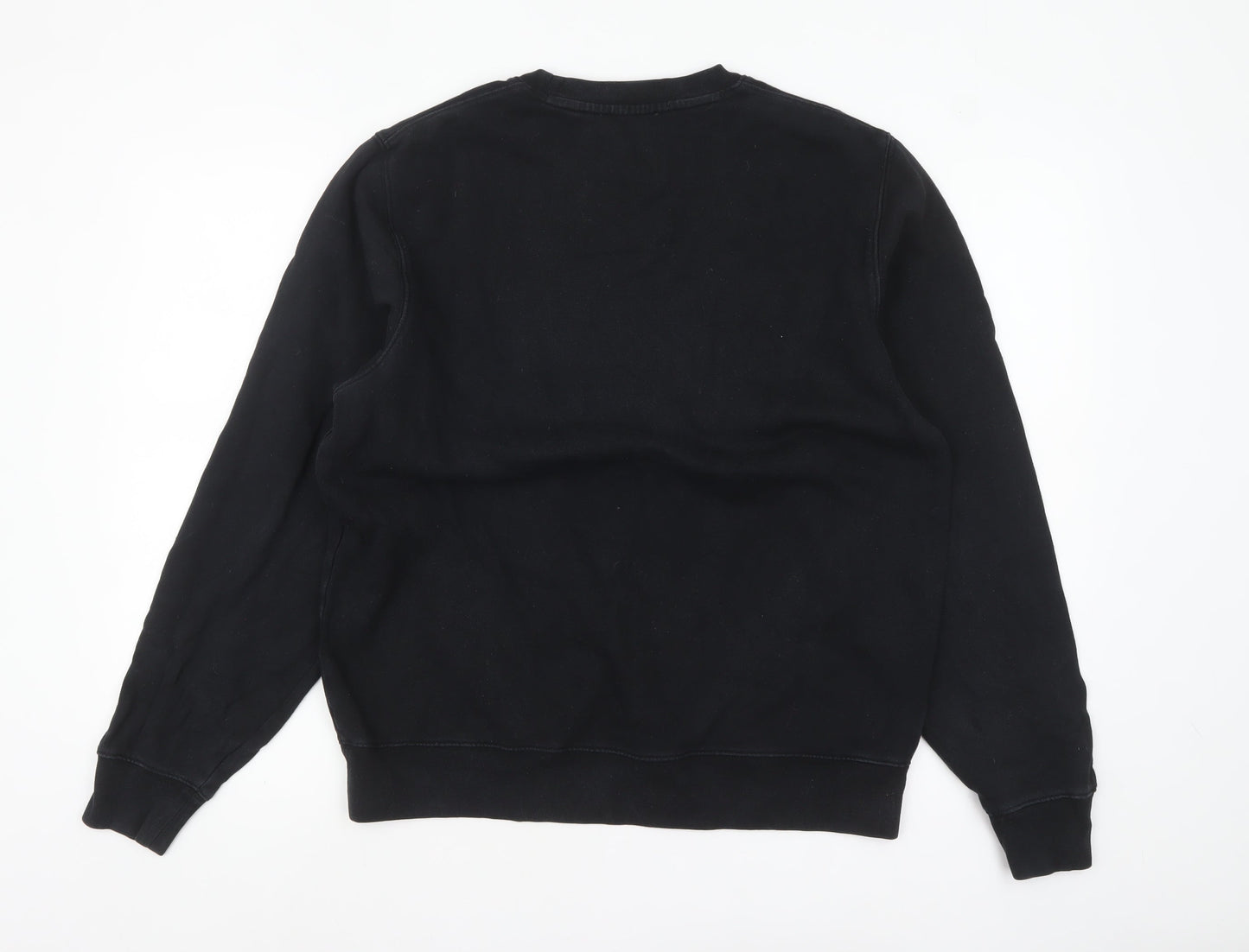 Bloomie’s Men Black Medium Pullover Sweatshirt Embroidered Logo