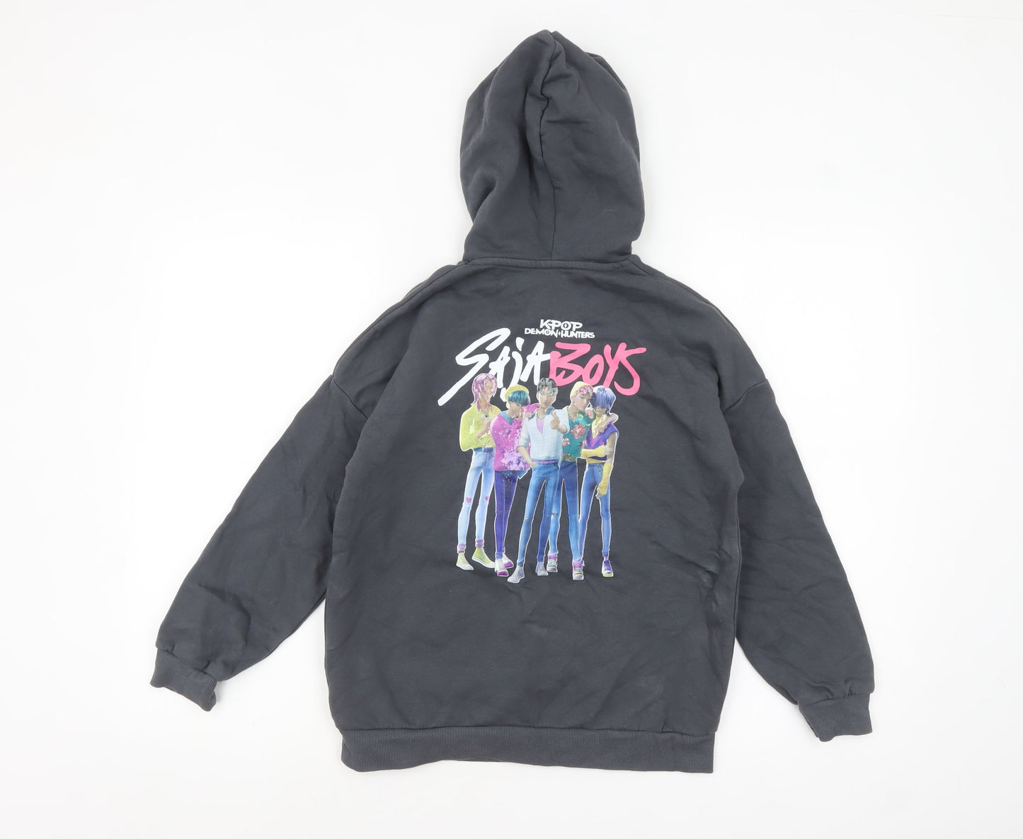 Marks and Spencer Boys Black KPOP Demon Hunters Hoodie 10-11 Years Pullover