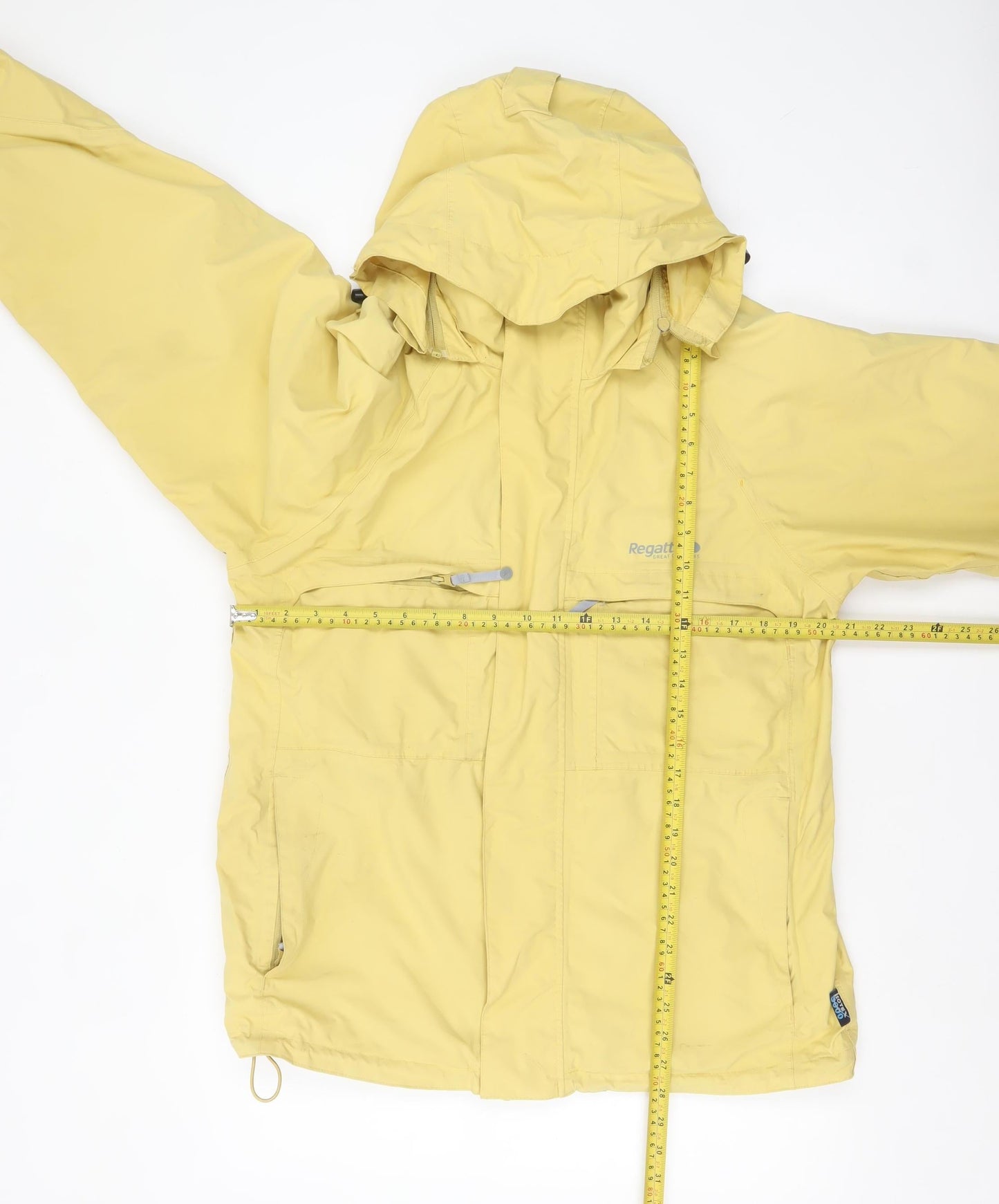 Regatta Men’s Yellow Waterproof Hooded Rain Jacket Size S Regular