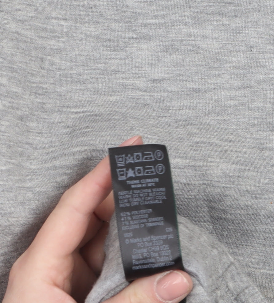 Marks and Spencer Women's Grey Size 10 Regular Sweatpants