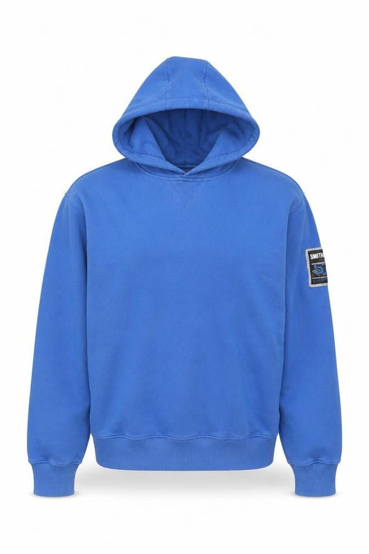Smith & Jones Men's Blue Pullover Hoodie Medium Graphic Fleece Sweatshirt