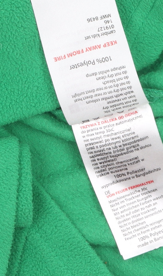 Mountain Warehouse Kids Green Fleece 1/2 Zip Sweatshirt Boys 13 Years