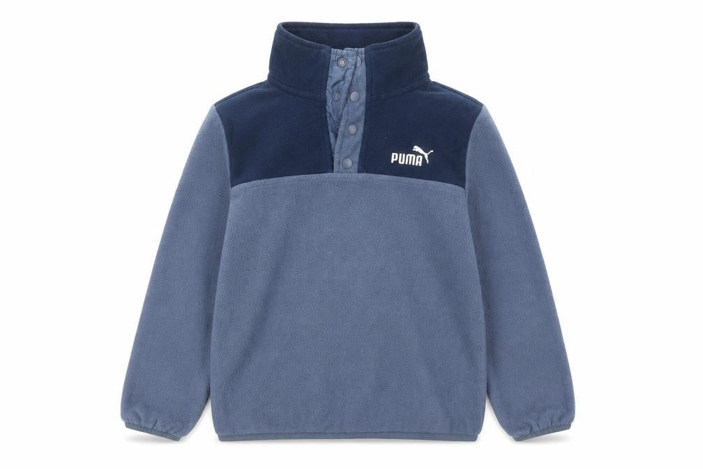 Puma Boys Blue Fleece Henley Sweatshirt Size 10 Years