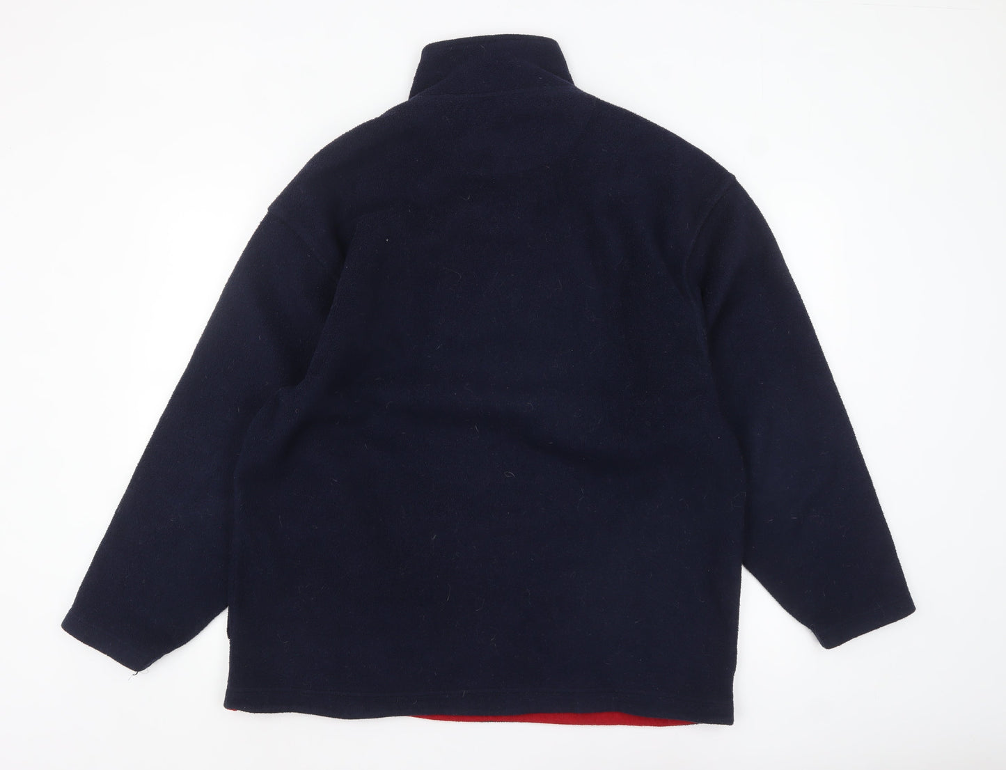 St. Bernard Men's Blue Fleece 1/2 Zip Pullover Sweatshirt Size L