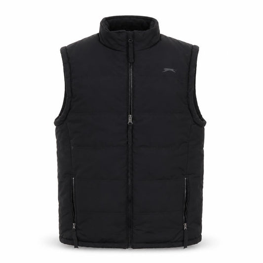 Slazenger Men's Black XS Puffer Waistcoat Lightweight Full Zip