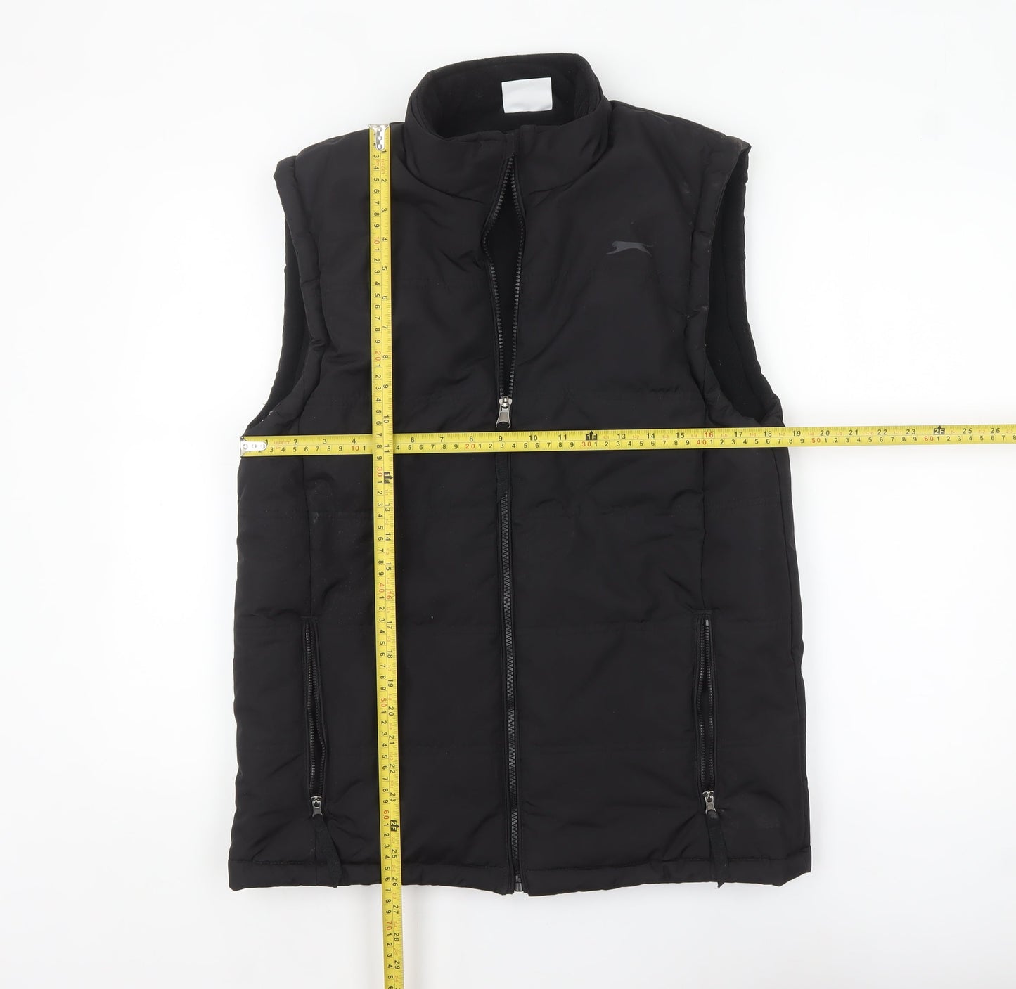 Slazenger Men's Black XS Puffer Waistcoat Lightweight Full Zip