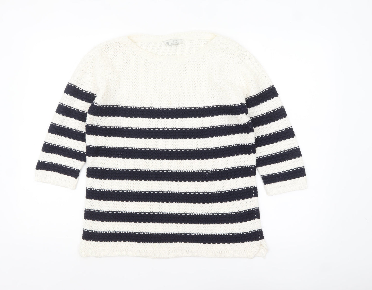 BHS Women’s Multicoloured Striped Knit Jumper Size 14
