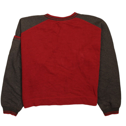 Back view of Reebok boys’ red & grey crew neck pullover sweatshirt l
