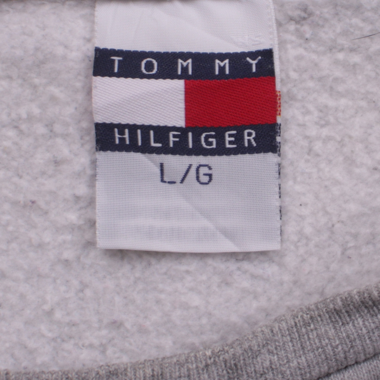 Tommy Hilfiger Women’s Grey Sweatshirt L Crew Neck Logo Casual