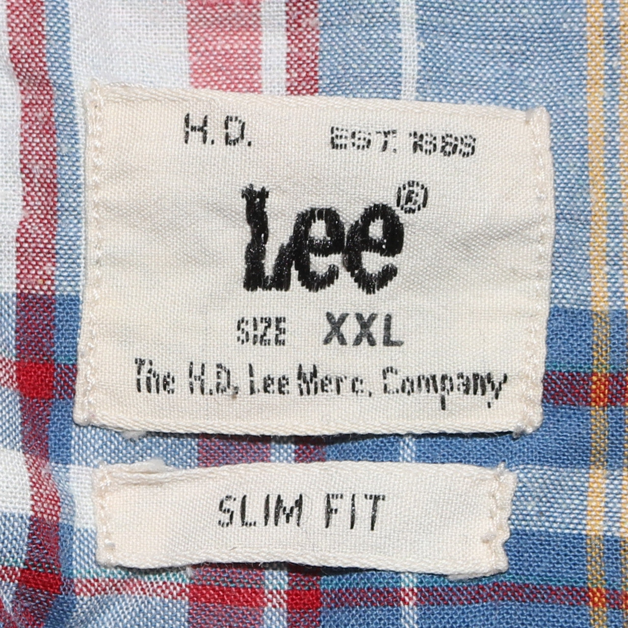 Lee Men's Multicoloured Plaid Short Sleeve Slim Fit 2XL Shirt