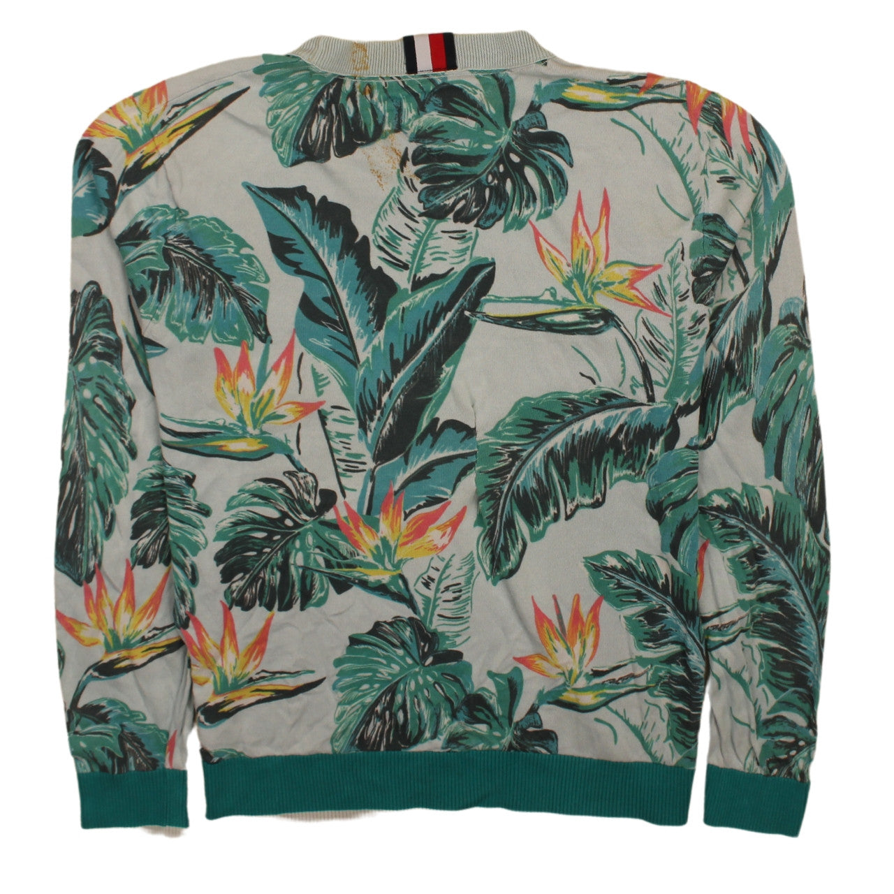 Tommy Hilfiger Women's Blue Tropical Floral Pullover Sweatshirt Size S