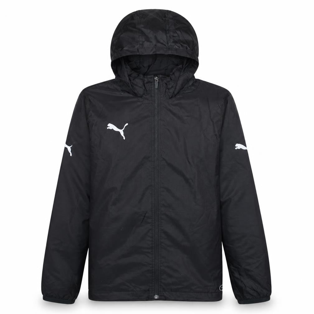 Puma Boys Black Hooded Windbreaker Jacket 14 Years Full Zip Lightweight